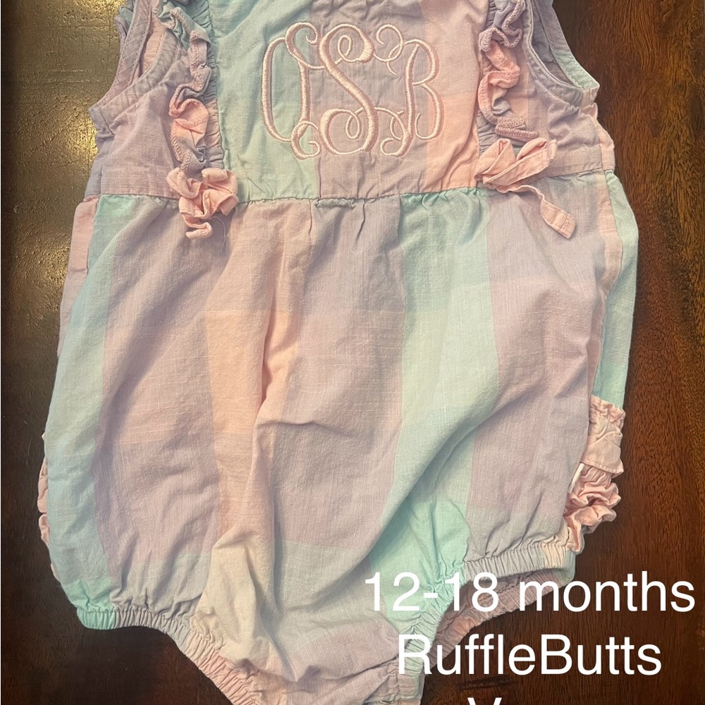 Pastel Plaid Baby Romper
